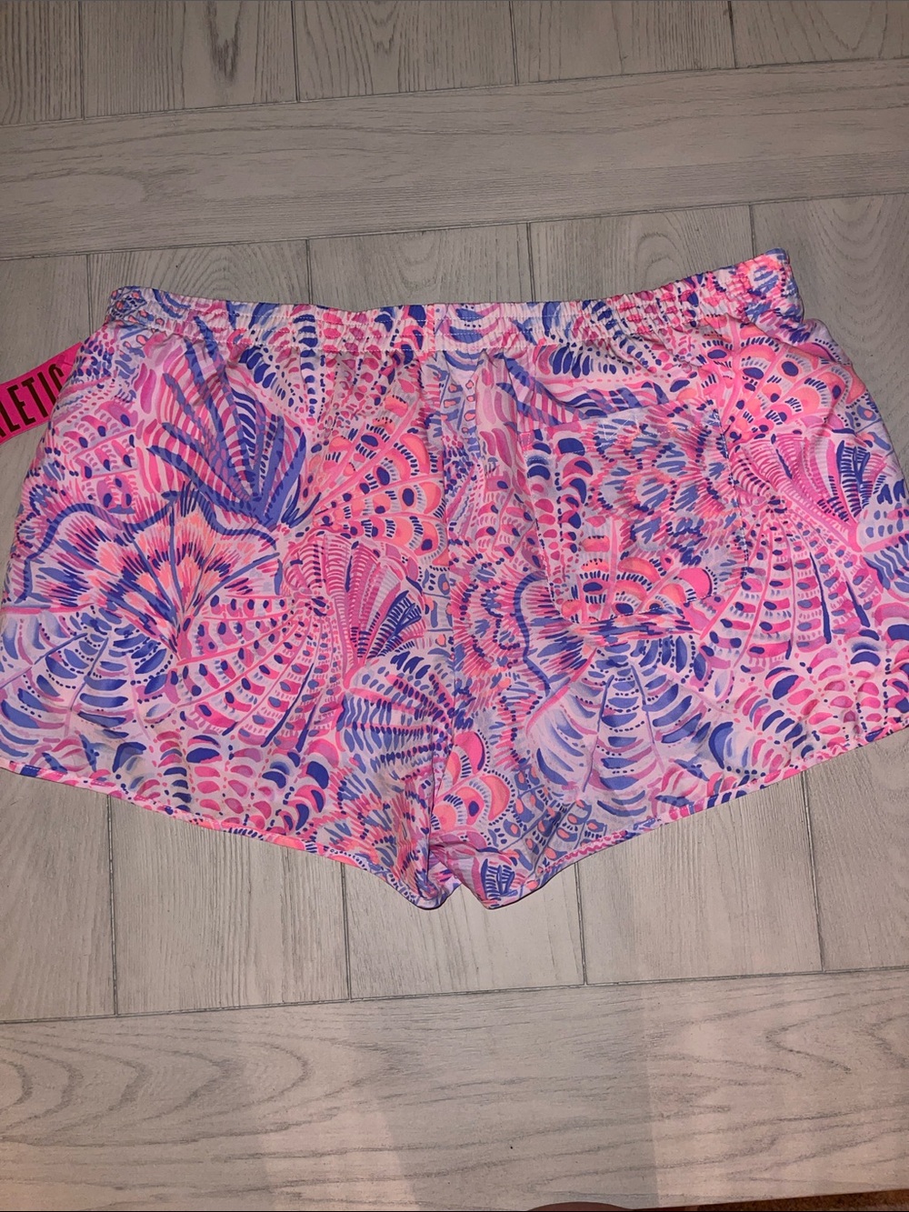 Lilly Pulitzer Pink & Purple Printed Athletic Shorts - Picture 4 of 7